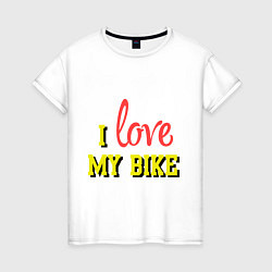 Женская футболка I love my bike