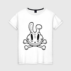 Женская футболка Кролик-пират