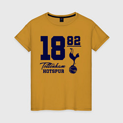 Футболка хлопковая женская FC Tottenham 1882, цвет: горчичный