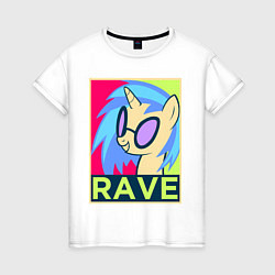 Женская футболка DJ Pon-3 RAVE