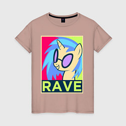 Женская футболка DJ Pon-3 RAVE