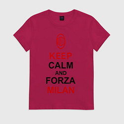 Женская футболка Keep Calm & Forza Milan