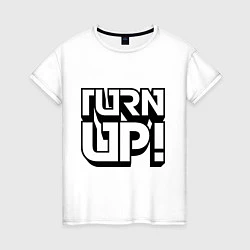 Футболка хлопковая женская Turn UP!, цвет: белый