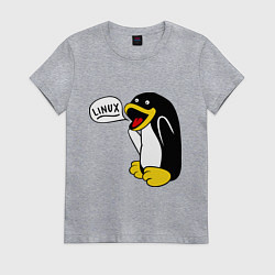 Женская футболка Пингвин: Linux
