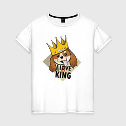 Женская футболка I love king