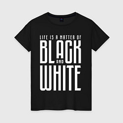 Футболка хлопковая женская Juventus: Black & White, цвет: черный