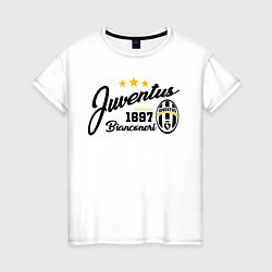 Футболка хлопковая женская Juventus 1897, цвет: белый