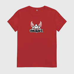 Футболка хлопковая женская Street Workout Wings, цвет: красный