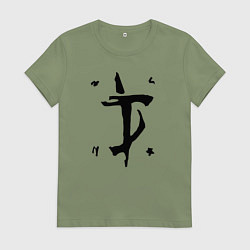 Футболка хлопковая женская DOOM Slayer, цвет: авокадо