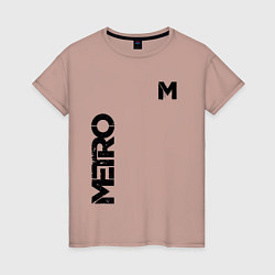 Футболка хлопковая женская METRO M, цвет: пыльно-розовый