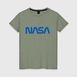 Футболка хлопковая женская NASA, цвет: авокадо