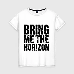 Футболка хлопковая женская Bring me the horizon, цвет: белый