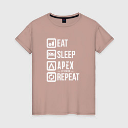Женская футболка Eat, Sleep, Apex, Repeat