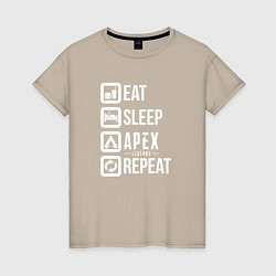 Женская футболка Eat, Sleep, Apex, Repeat