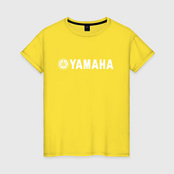 Футболка хлопковая женская YAMAHA, цвет: желтый