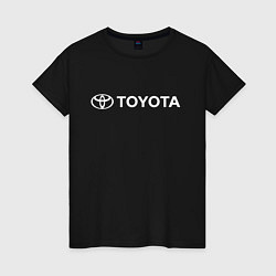 Футболка хлопковая женская TOYOTA, цвет: черный