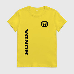 Футболка хлопковая женская HONDA, цвет: желтый