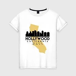 Женская футболка Голливуд - США