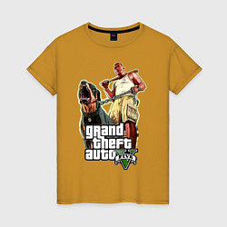 Женская футболка GTA 5: Man & Dog