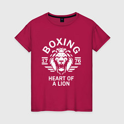Женская футболка Бокс - сердце льва