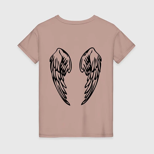 Женская футболка Я ангел / Пыльно-розовый – фото 2