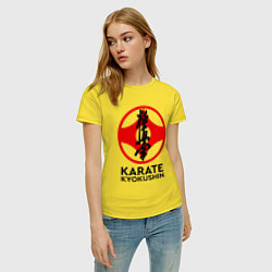 Футболка хлопковая женская Karate Kyokushin, цвет: желтый — фото 2