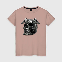 Женская футболка Metallica - metal skull