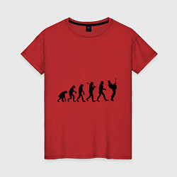 Женская футболка Эволюция рока