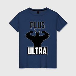 Футболка хлопковая женская PLUS ULTRA черный, цвет: тёмно-синий