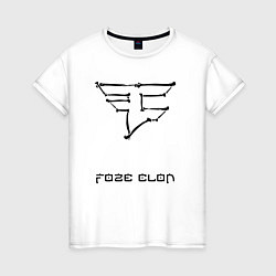 Футболка хлопковая женская Cs:go - Faze Clan Skull, цвет: белый