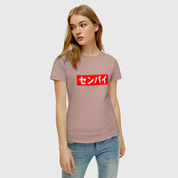 Футболка хлопковая женская SENPAI, цвет: пыльно-розовый — фото 2