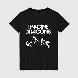 Футболка хлопковая женская IMAGINE DRAGONS, цвет: черный