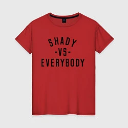 Футболка хлопковая женская Shady vs everybody, цвет: красный