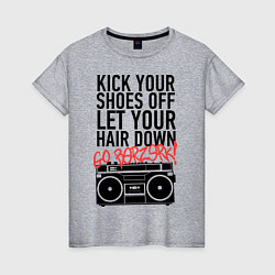 Женская футболка Kick your shoes