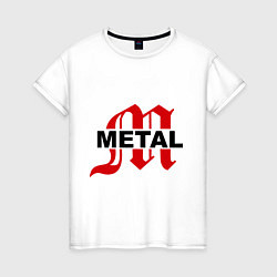 Футболка хлопковая женская Metal Only, цвет: белый