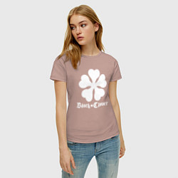 Футболка хлопковая женская Black Clover, цвет: пыльно-розовый — фото 2
