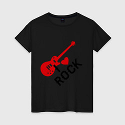 Женская футболка Я люблю рок