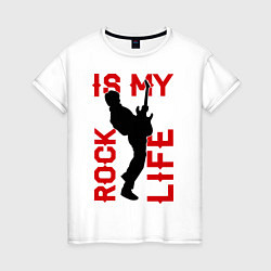 Женская футболка Rock is my life