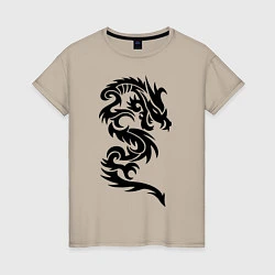 Женская футболка Дракон узор