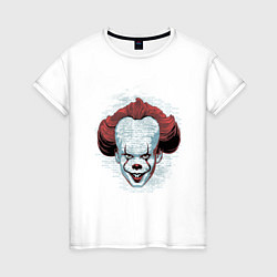 Футболка хлопковая женская Pennywise, цвет: белый