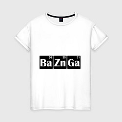 Футболка хлопковая женская Bazinga, цвет: белый