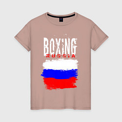 Женская футболка Бокс Россия