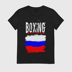 Женская футболка Бокс Россия