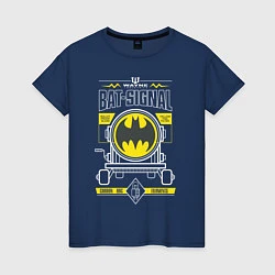 Футболка хлопковая женская Bat-Signal, цвет: тёмно-синий