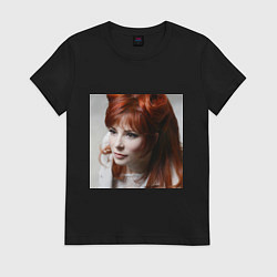 Футболка хлопковая женская Mylene Farmer, цвет: черный