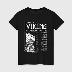 Женская футболка Viking world tour