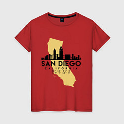 Женская футболка Сан-Диего Калифрния