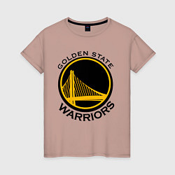 Футболка хлопковая женская GOLDEN STATE WARRIORS, цвет: пыльно-розовый