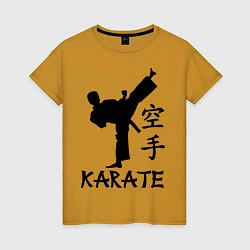 Футболка хлопковая женская Karate craftsmanship, цвет: горчичный