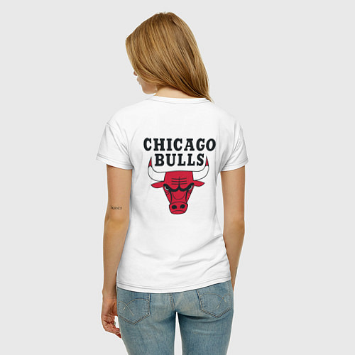 Женская футболка CHICAGO BULLS НА СПИНЕ / Белый – фото 4